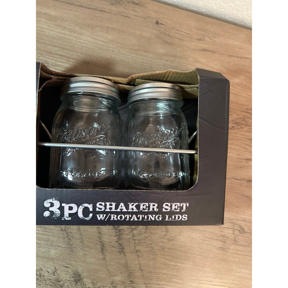 Mason‎ Jars 3 piece shaker set with rotating lids